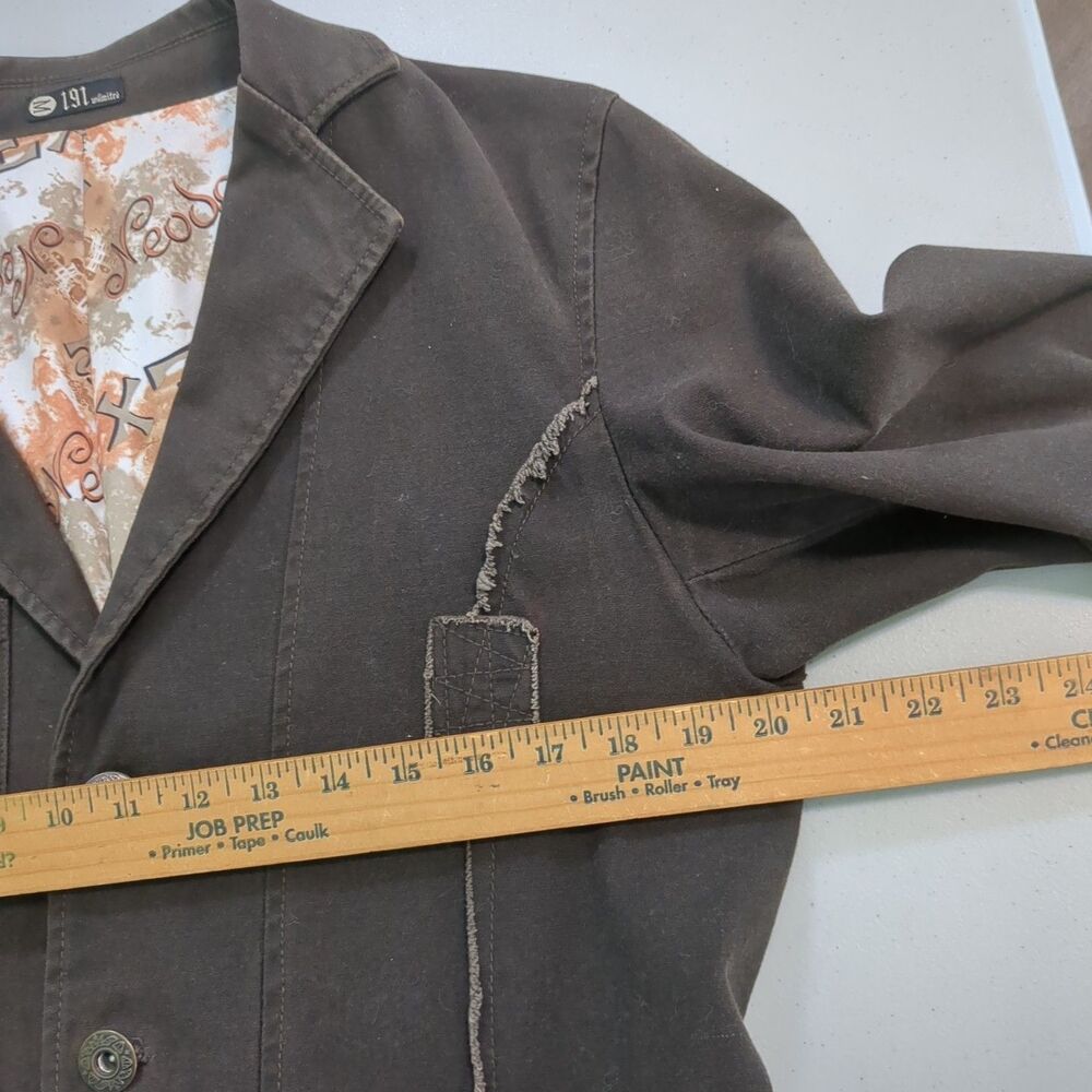 191 Unlimited medium jacket patchwork blazer steampunk brown - Picture 3 of 6